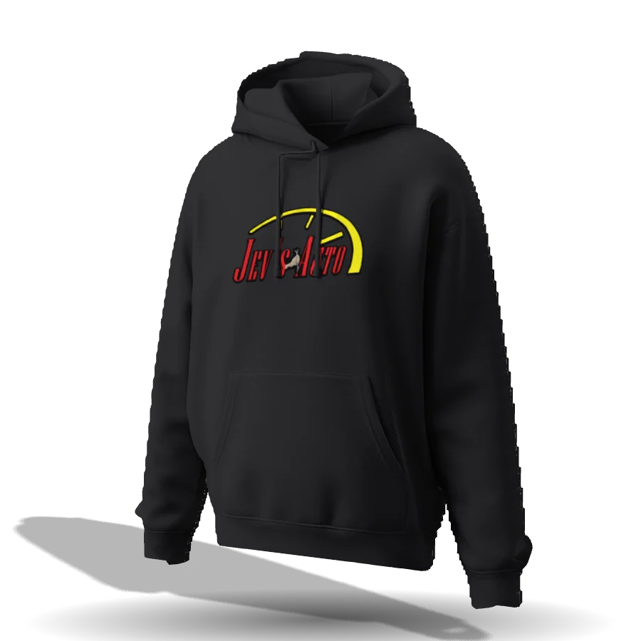 Pullover Hoodie with the Jev's Auto logo
